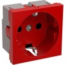 Розетка 1-м 2мод. РКС-20-32-П-К 45х45 с заземл. красн. PRIMER IEK CKK-40D-RSZK2-K04-K
