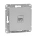 Розетка компьютерная 1-м СП Эпика RJ45 кат.5 механизм алюм. EKF UP1-SOA-RJ45-5