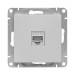 Розетка компьютерная 1-м СП Эпика RJ45 кат.5 механизм алюм. EKF UP1-SOA-RJ45-5