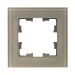 Рамка 1-м BRITE РУ-1-2-БрД стекло дым. IEK BR-M12-G-K30