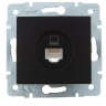 Розетка компьютерная 1-м СП Karina RJ45 механизм черн. бархат LEZARD 707-4288-139