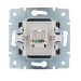 Розетка компьютерная 1-м СП Karina RJ45 механизм черн. бархат LEZARD 707-4288-139