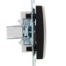 Розетка компьютерная 1-м СП Karina RJ45 механизм черн. бархат LEZARD 707-4288-139