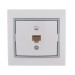 Розетка компьютерная 1-м СП Mira RJ45 бел./сер. LEZARD 701-0215-139