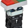 Кнопка LAY5-BW8465 "I-O" 1НО сдвоенная с подсветкой KARAT IEK BBD40-BW-K51