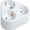 Разветвитель 3-м 16А IP20 Т-01/03 2P+PE треугольн. бел. IEK WTP10-16-03-Z-K01