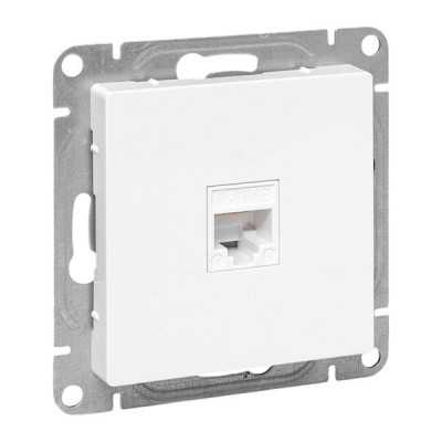 Розетка компьютерная СП Эпика RJ45 кат.5 механизм бел. EKF UP1-SOW-RJ45-5
