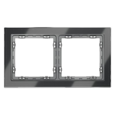 Рамка 2-м S70 стеклян. графит Voltum VLS110207