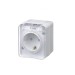 Розетка 1-м ОП AtlasDesign PROFI 16А IP54 250В заземл. защ. шторки бел. SE ATN540145