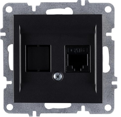 Розетка компьютерная LAVIN/KAREN RJ45 кат.6 механизм черн. ARVIA 50 07 2000 247