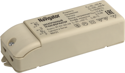 Трансформатор 94 433 NT-EH-105-EN IP44 для низковольтных галогенных ламп Navigator 94433 Трансформатор 94 433 NT-EH-105-EN IP44 для низковольтных галогенных ламп Navigator 94433