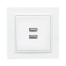 Розетка USB 2-м СП Минск 2.1А бел. EKF ERR-2USB-100