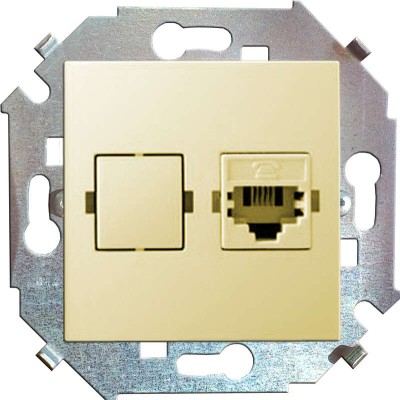 Розетка компьютерная СП Simon 15 RJ45 кат.5E Systimax механизм сл. кость Simon 1591598-031 Розетка компьютерная СП Simon 15 RJ45 кат.5E Systimax механизм сл. кость Simon 1591598-031