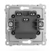 Переключатель проходной 2-кл. СП Pixel 10А IP20 механизм карбон TOKOV ELECTRIC TKE-PX-P2-C14