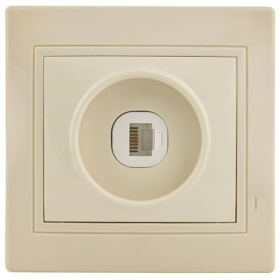 Розетка телефонная 1-м СП Кварта РТ10-ККм IP20 крем. GENERICA ETK10-K33-DM