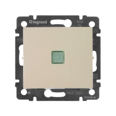 Выключатель 1-кл. СП Valena 10А IP31 250В с зел. индикацией механизм сл. кость Leg 774310 Выключатель 1-кл. СП Valena 10А IP31 250В с зел. индикацией механизм сл. кость Leg 774310
