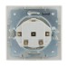 Розетка 1-м СП Mira 16А IP20 с заземл. с защ. крышкой с сер. вставкой керамика бел. LEZARD 701-0215-123