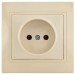 Розетка 1-м СП Кварта 10А IP20 без заземл. без защ. шторок крем. GENERICA ERK13-K33-10-DM