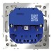 Розетка 1-м СП S70 16А с USB A+С с заземл. защ. шторки механизм сталь Voltum VLS040505