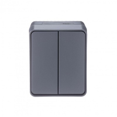Выключатель 2-кл. ОП AtlasDesign PROFI IP54 10AX антрацит SE ATN544051