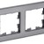 Рамка 2-м BRITE РУ-2-2-БрСе стекло сер. IEK BR-M22-G-K03