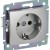 Розетка 1-м СП Valena 16А IP21 230/250В 2P+E с заземл. защ. шторки на винтах механизм алюм. IEK 770121