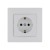 Розетка 1-м Karea RIZZ с заземл. бел. Makel 88001028