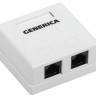 Розетка компьютерная 2-м ОП RJ45 кат.5E UTP GENERICA CS2-1C5EU-22-G