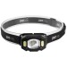 Фонарь аккумуляторный налобный AccuH3-L5W-bk LED 5Вт + 2хRED SMD IP54 5 режимов: 100проц. 180лм 3.5ч/50проц. 110лм 5.5ч/30проц. 65лм 15ч/красн. 28ч/мигающ. красн. 12ч аккум. управл. жестами черн. JazzWay 5036703