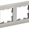 Рамка 2-м BRITE РУ-2-2-БрД стекло дым. IEK BR-M22-G-K30