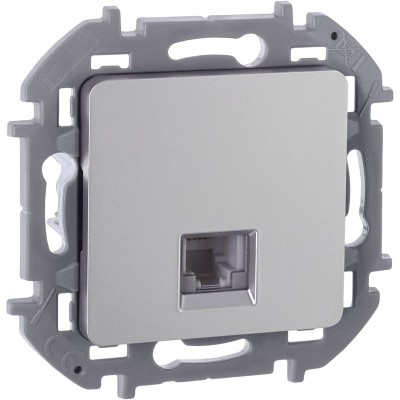 Розетка телефонная СП Inspiria RJ11 IP20 механизм алюм. IEK 673822