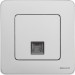 Розетка телефонная СП Inspiria RJ11 IP20 механизм алюм. IEK 673822