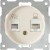 Розетка компьютерная + телефонная 2-м СП Florence RJ45 + RJ11 кат.5E механизм беж. (1E20801301) OneKeyElectro 2172794