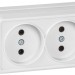Розетка 2-м ОП Октава 10А IP20 без заземл. бел. GENERICA ERO20-K01-10-DC