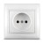 Розетка 1-м СП Севиль 16А IP20 без заземл. бел. UNIVersal С0022