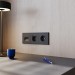 Розетка 1-м СП S70 16А с USB A+С с заземл. защ. шторки механизм черн. матов. Voltum VLS040508