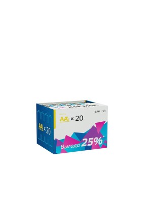 Элемент питания алкалиновый AA/LR6 (уп.20шт) КОСМОС KOCLR620BOX Элемент питания алкалиновый AA/LR6 (уп.20шт) КОСМОС KOCLR620BOX