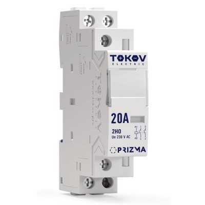 Контактор модульный 18мм 25А 230В АС 1НО 1НЗ PRIZMA TOKOV ELECTRIC TKE-PZ-MC-1-25-230-11