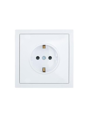 Розетка 1-м СП ZIMA 16А IP20 с защ. шторками безвинтов. зажим ПБТ механизм бел. LEZARD 704-0288-124BQC