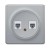 Розетка компьютерная + телефонная 2-м СП Florence RJ45 + RJ11 кат.5E механизм сер. (1E20801302) OneKeyElectro 2172840