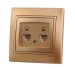 Розетка компьютерная 2-м СП Mira RJ45 зол. метал. LEZARD 701-1313-141