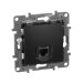 Розетка компьютерная 1-м СП Etika RJ45 кат.5E UTP IP20  механизм антрацит IEK 672641