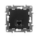 Розетка компьютерная 1-м СП Etika RJ45 кат.5E UTP IP20  механизм антрацит IEK 672641