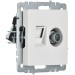 Розетка компьютерная + телевизионная 2-м Brite РТВ/РК12-БрБ RJ45 кат.5E + TV механизм бел. IEK BR-AK20-1-K01
