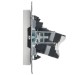 Розетка компьютерная + телевизионная 2-м Brite РТВ/РК12-БрБ RJ45 кат.5E + TV механизм бел. IEK BR-AK20-1-K01