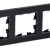 Рамка 3-м BRITE РУ-3-2-БрЧ стекло черн. IEK BR-M32-G-K02