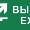 Этикетка самоклеящаяся "Выход/лестница вверх/фигура" ДПА IP20/54 IEK LPC10-1-24-09-VLVVF