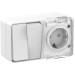 Блок ОП AtlasDesign PROFI IP54 (розетка 1-м 16А заземл. защ. шторки + 2-кл. выключатель 10А) бел. SE ATN540174