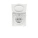 Розетка силовая KANT IP44 2P+E защ. шторки с крышкой бел. магнолия DKC 7000013