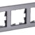 Рамка 3-м BRITE РУ-3-2-БрСе стекло сер. IEK BR-M32-G-K03